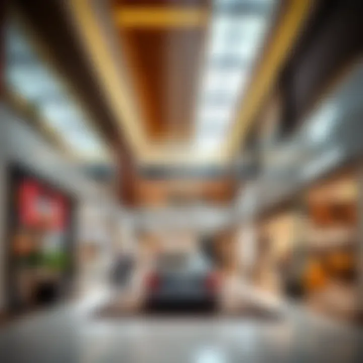 Interior shot of retail spaces in Pavilion Mall