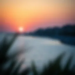A stunning sunset view over Plaje Dubai's coastline