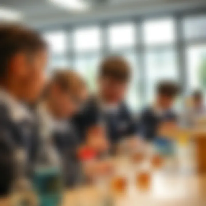 Hands-On Learning in Science Students engaging in a science experiment at an IGCSE school