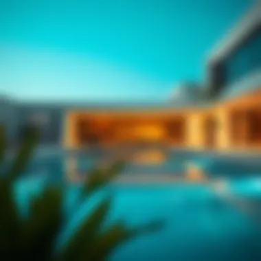 Stunning private pool with modern design in a luxurious Dubai villa