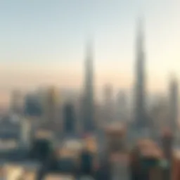 Aerial view of Dubai skyline showcasing modern architecture