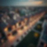 Aerial view of the residential properties in مصفح الشعبية شرق 12