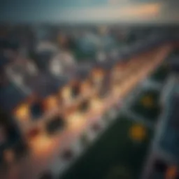 Aerial view of the residential properties in مصفح الشعبية شرق 12