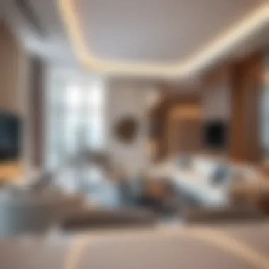 Interior of a modern rental apartment in Dubai