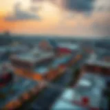 Aerial view of Burjuman Station and surrounding area