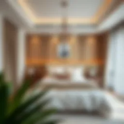 Cozy bedroom setup in Satwa with elegant decor and natural light.