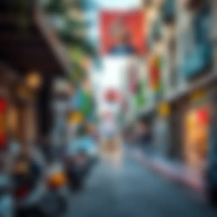 Vibrant street view of Oud Metha