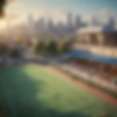 Scenic outdoor view showcasing Sports City lifestyle Outdoor view of Sports City
