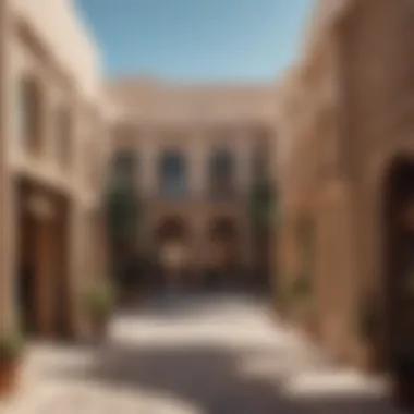 Architectural Marvels of Souk Al Marfa A vibrant view showcasing the intricate architecture of Souk Al Marfa