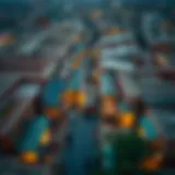 Aerial Perspective of Souq Al Emarah Aerial view of Souq Al Emarah showcasing its vibrant market stalls