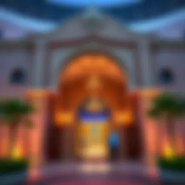 The enchanting entrance to the Aya Universe, beckoning visitors with its alluring ambiance
