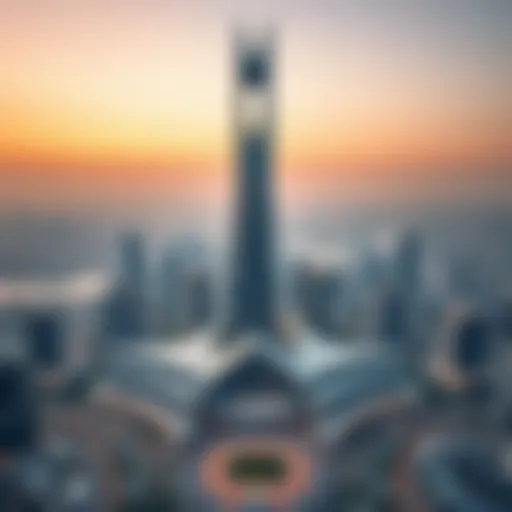 Aerial view showcasing the impressive structure of X3 Tower amidst the JLT skyline