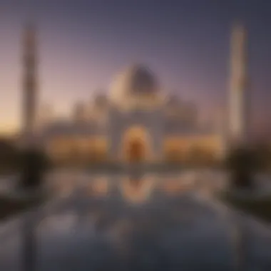 Sheikh Zayed Grand Mosque at twilight