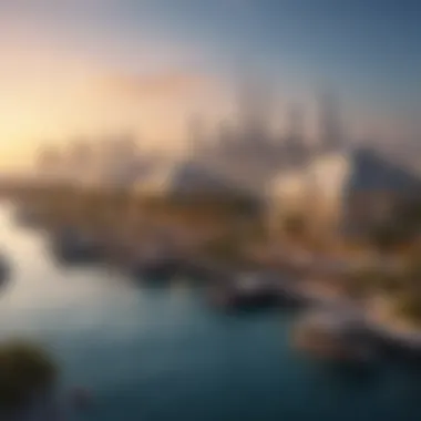 Bluewaters Island: A Fusion of Style and Entertainment The stunning architecture of the Bluewaters Island with Ain Dubai in the background