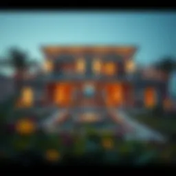 A panoramic view of a luxury Jabali residence in Dubai