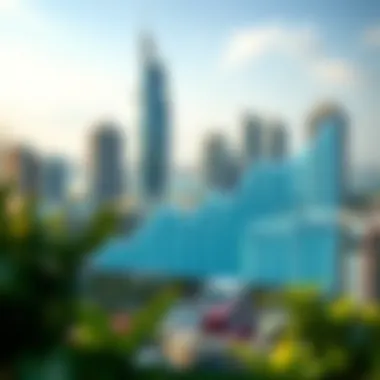 A graph depicting the growth trends in Dubai's real estate sector