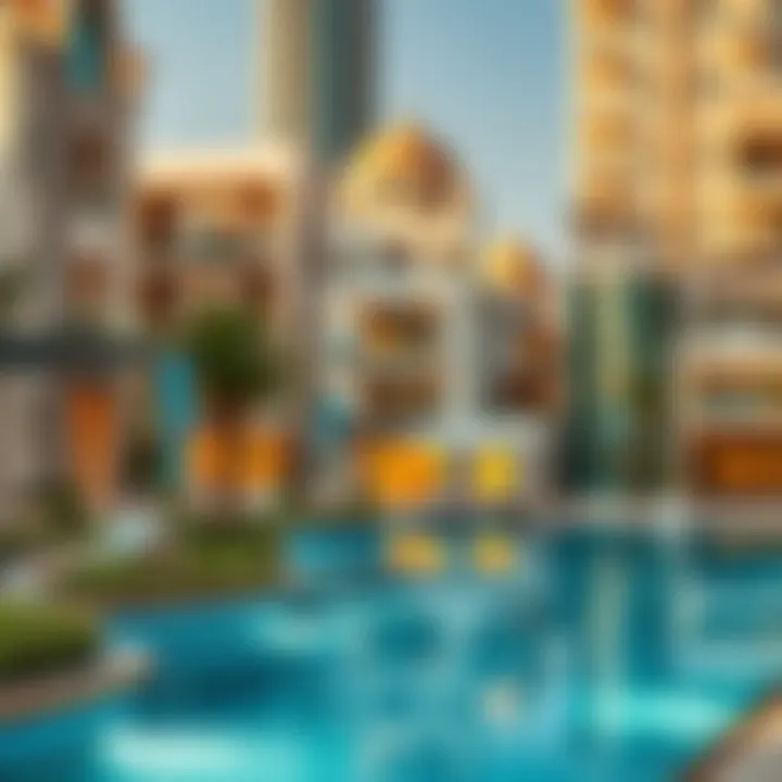 Close-up of luxurious properties highlighting Dubai's evolving real estate sector.