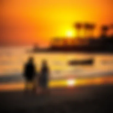 Couple enjoying a serene beach sunset in Dubai