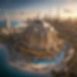 Stunning architectural view of The Peninsula Dubai highlighting its unique design