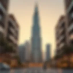 Architectural view of Pinnacle Tower Dubai showcasing its unique design