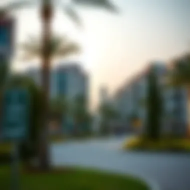 Community Lifestyle in Oud Metha A serene park in Oud Metha demonstrating community lifestyle