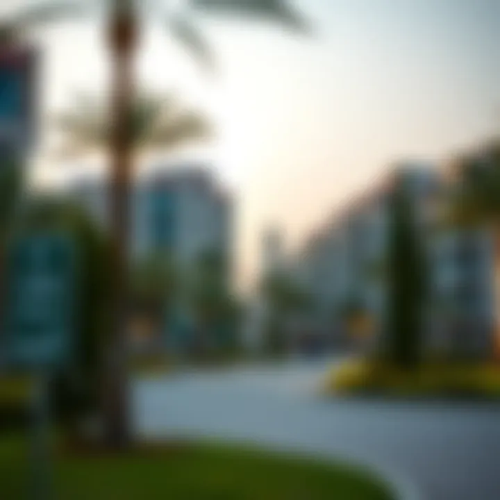 Community Lifestyle in Oud Metha A serene park in Oud Metha demonstrating community lifestyle