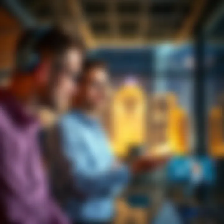 Real estate professionals analyzing data