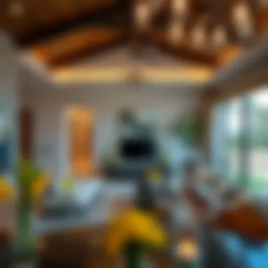 A luxurious interior space within the Tuscan Residence highlighting modern amenities