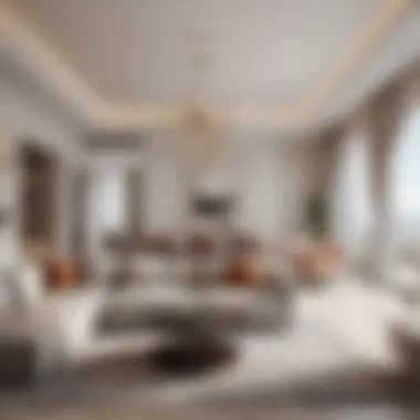 Contemporary Apartment Design in Al Qusais Modern two-bedroom apartment interior with elegant furnishings