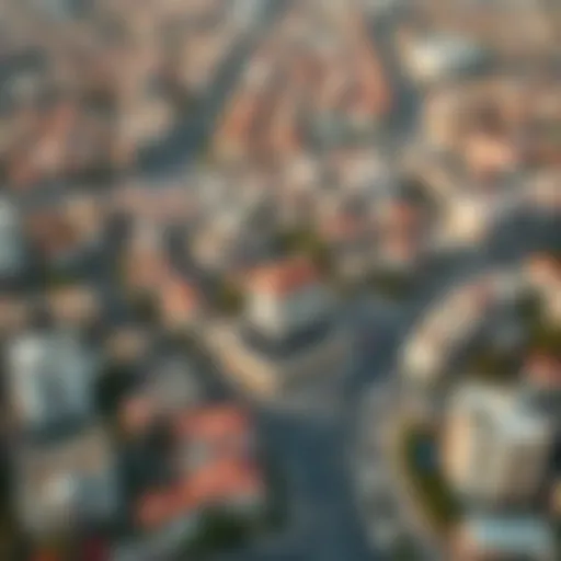 Aerial view of ام الرمول showcasing residential and commercial structures