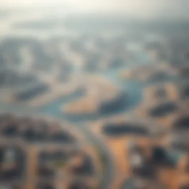 Aerial view of Wadi Al Shabak highlighting its strategic location in Dubai