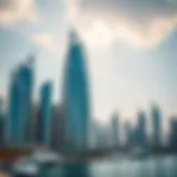 Stunning view of West Avenue Tower against the Dubai Marina skyline