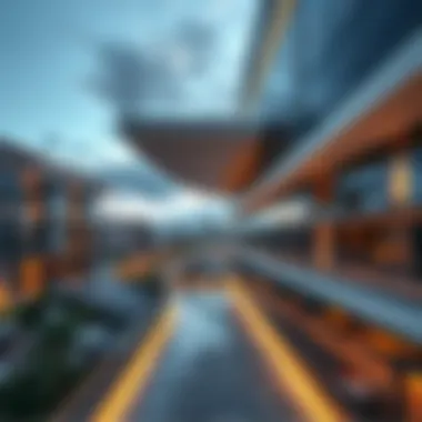 Panoramic view of Expo City Residence showcasing innovative architecture