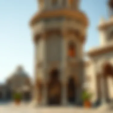 Architectural details of iconic structures in Falcon City