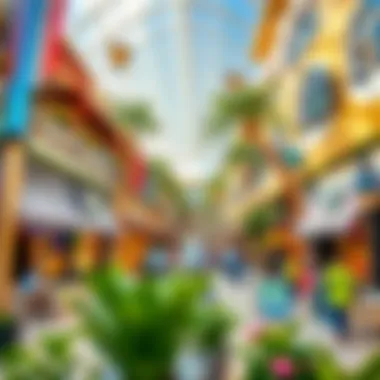 Vibrant community space featuring retail and entertainment options