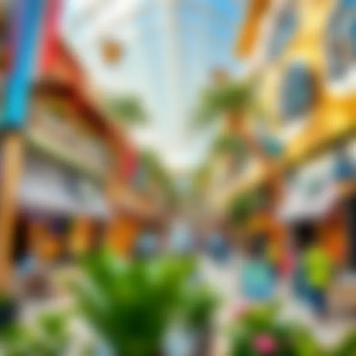 Vibrant community space featuring retail and entertainment options