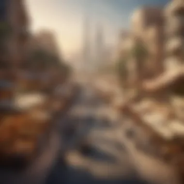 Marketplace Dynamics: The Pulse of Dubai's Real Estate Economy A vibrant marketplace depicting the economic dynamics of Dubai's real estate sector.