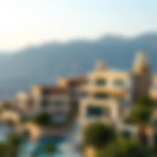 A panoramic view of Hatta showcasing the unique architectural style