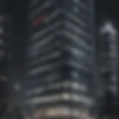 HSBC Tower Illuminated: A Nighttime Perspective HSBC Tower at night with illuminated facade