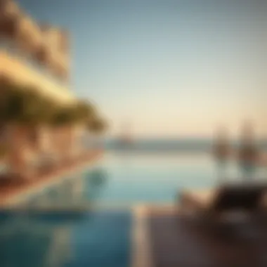 Relaxing pool area at Hyatt Regency Dubai Deira