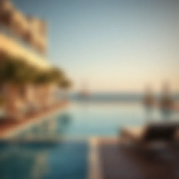 Relaxing pool area at Hyatt Regency Dubai Deira