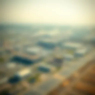 Aerial Perspective of Industrial Area 13 Aerial view of Industrial Area 13 showcasing industrial facilities and logistics hubs