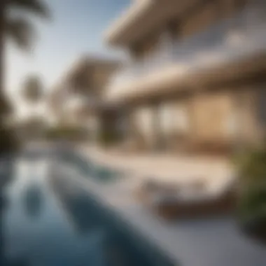 Modern Residential Living at Jubail Island Rendering of modern residential development on Jubail Island.