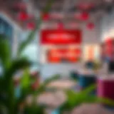 A modern office space showcasing Keller Williams branding