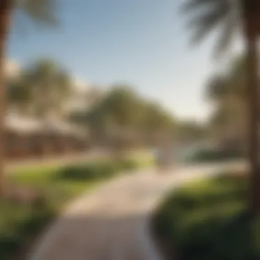 Leisure Moments at Khalifa Park Visitors enjoying recreational activities in the serene surroundings of Khalifa Park