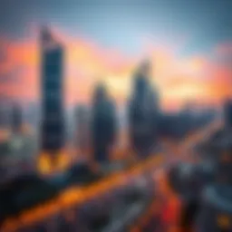 Skyline view of Dubai showcasing iconic real estate developments