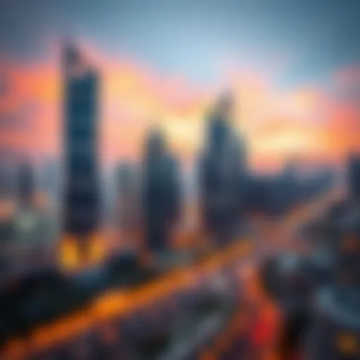 Skyline view of Dubai showcasing iconic real estate developments