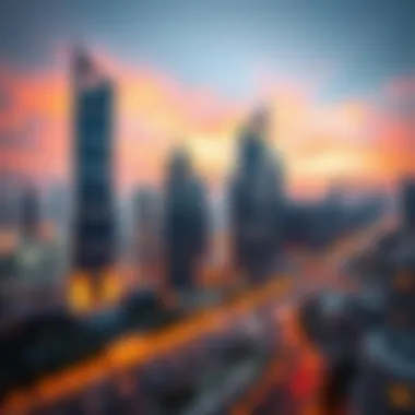 Iconic Developments in Dubai's Skyline Skyline view of Dubai showcasing iconic real estate developments