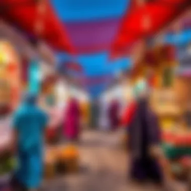 Vibrant local market at Liwa Oasis highlighting traditional crafts