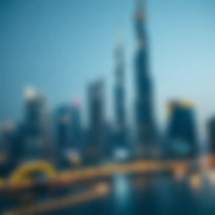 A modern skyline showcasing luxury real estate